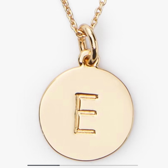 Kate Spade Gold 'E' Pendant Necklace - Picture 1 of 14